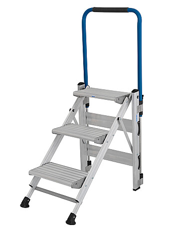 KRAUSE Stabilo schodki składane z pałąkiem i ryflowanymi stopniami 1x3